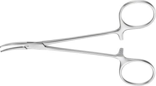 HALSTED (MOSQUITO) Кровоостанавливающие щипцы (Mosquito щипцы), изогнутые, 125 mm (5"), тонкие, зубцы 1 x 2