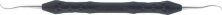 ANATOMIC COLORS Скейлер, изогнутый, тонкий, двусторонний, 175 mm (6 7/8"), USM, эргономичная ручка, черный